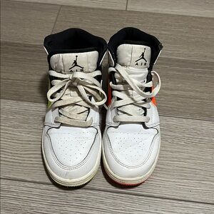 Kids White and Black Sneakers